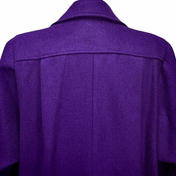 Miss New Yorker Vintage 80s Wool Blend Purple Longline Overcoat Size XL - Picture 11 of 14